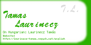 tamas laurinecz business card